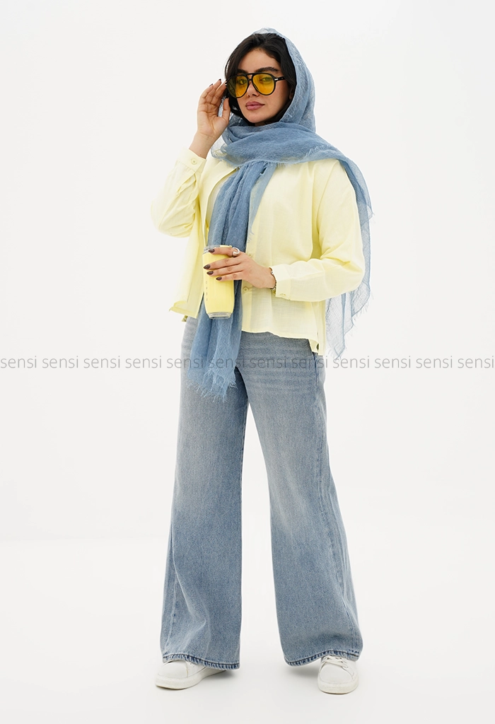 شومیز کراپ بغل دکمه کد1005301